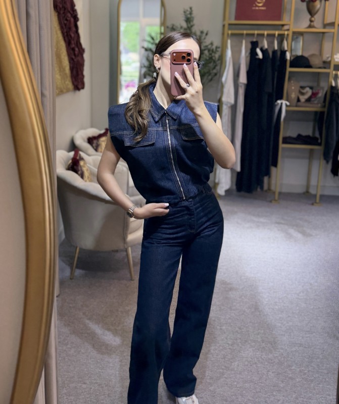 Denim Yelek Pantolon Takım